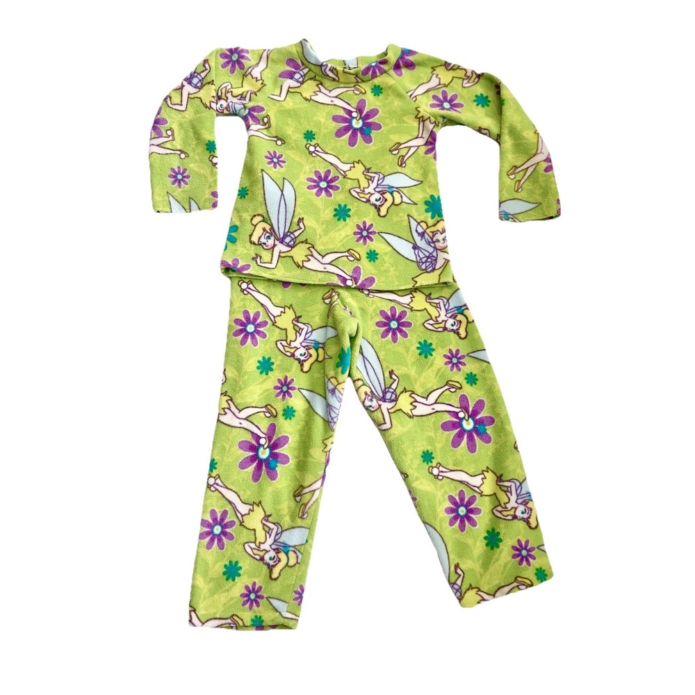 Tinker Bell Set Top Bottom Fits 6-8 Cotton Pajama‎ Sleepwear Girl Clothing